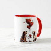 Valentinstag Beagle Hunde Tasse (VorderseiteRechts)