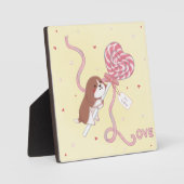 Valentinstag: Beagle & Lollipop Fotoplatte (Vorderseite)