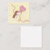 Valentinstag: Beagle & Lollipop Mitteilungskarte (Vorne/Hinten)