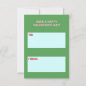 Valentinstag Beaver Funny Kids School Klassenzimme Karte (Rückseite)