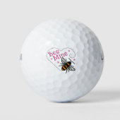 Valentinstag Bee Mine Golfball (Vorderseite)