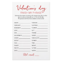 Valentinstag Beenden Sie meinen Satz Editable Spie