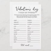 Valentinstag Beenden Sie meinen Satz Editable Spie (Vorne/Hinten)