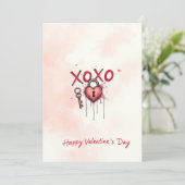 Valentinstag - Begehung der Liebe Einladung (Stehend Vorderseite)