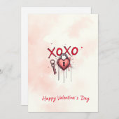 Valentinstag - Begehung der Liebe Einladung (Vorne/Hinten)