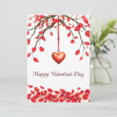 Valentinstag - Begehung der Liebe Einladung (Stehend Vorderseite)