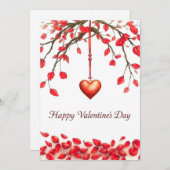 Valentinstag - Begehung der Liebe Einladung (Vorne/Hinten)