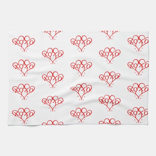 Valentinstag - Begehung der Liebe Geschirrtuch (Horizontal)