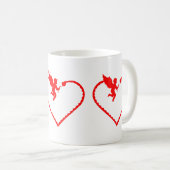 Valentinstag - Begehung der Liebe Kaffeetasse (VorderseiteRechts)