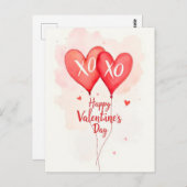 Valentinstag - Begehung der Liebe Postkarte (Vorne/Hinten)