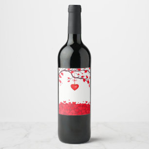 Valentinstag - Begehung der Liebe Weinetikett