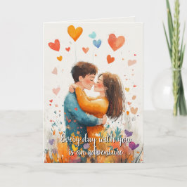 Valentinstag Beige für Hugging Karte