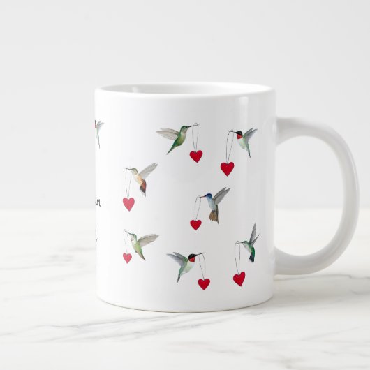 Valentinstag beim Menschen Jumbo-Tasse (Rechts)