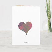 Valentinstag bemalt Herz benutzerdefinierte Meldun Karte (Rückseite)