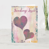Valentinstag bemalt Herz benutzerdefinierte Meldun Karte (Vorderseite)