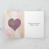 Valentinstag bemalt Herz benutzerdefinierte Meldun Karte (Innenseite)