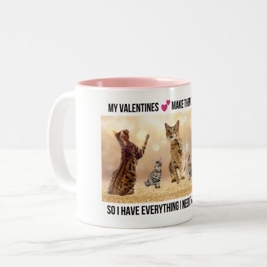 Valentinstag Bengalische Liebe Tasse (Vorderseite Links)