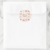 Valentinstag Benutzerdefinierter Name Runder Aufkleber (Tasche)