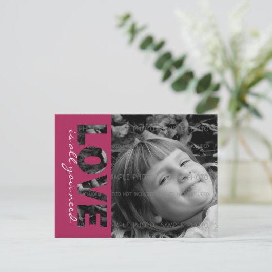 Valentinstag Benutzerdefiniertes Foto Postkarte | (Stehend Vorderseite)