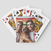 Valentinstag | Benutzerdefiniertes Foto "Red Heart Spielkarten (Rückseite)