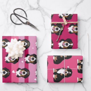 Valentinstag Bernese Mountain Dog   Geschenkpapier Set