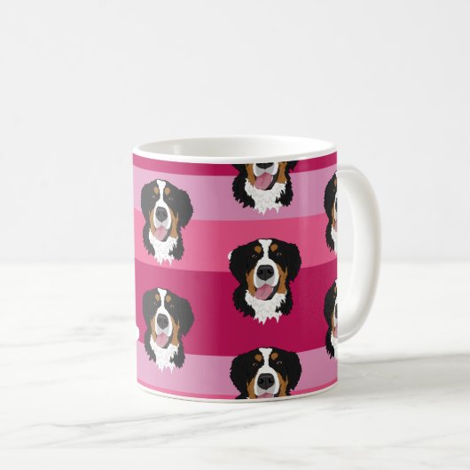 Valentinstag Bernese Mountain Dog Kaffeetasse (VorderseiteRechts)