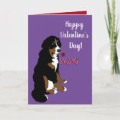 Valentinstag Bernese Mountain Dog Karte (Vorderseite)
