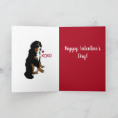 Valentinstag Bernese Mountain Dog Karte (Innenseite)