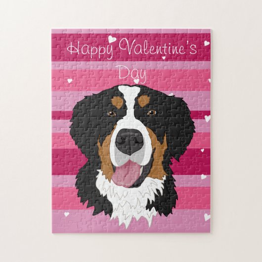 Valentinstag Bernese Mountain Dog Puzzle (Vertikal)