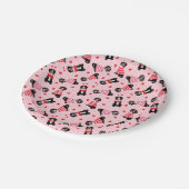 Valentinstag Bernese Mountain Hunde Pappteller (Schrägansicht)