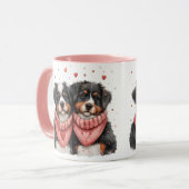 Valentinstag Bernese Mountain Hunde Tasse (Vorderseite Links)