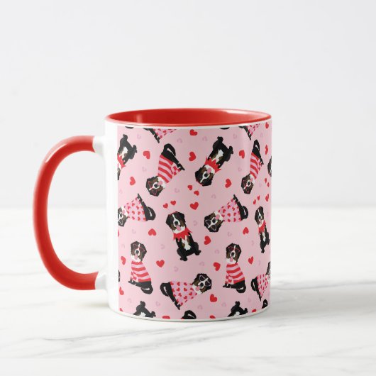 Valentinstag Bernese Mountain Hunde Tasse (Links)