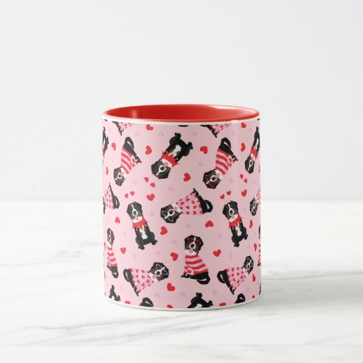 Valentinstag Bernese Mountain Hunde Tasse (Zentrum)