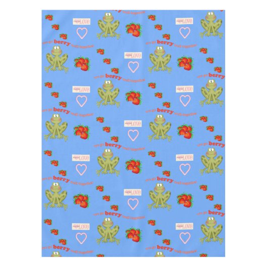 Valentinstag Berry Frog Liebe Tischdecke (Vorderseite)