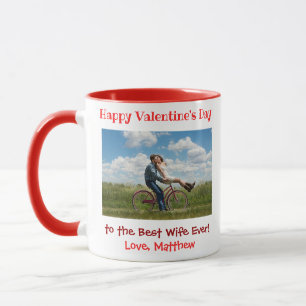 Valentinstag Beste Ehefrau je Niedliches Foto Tasse