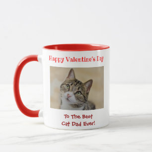 Valentinstag Bester Cat Vater je Tier Foto Tasse