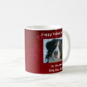 Valentinstag Bester Hund Vater je Niedliches Foto Kaffeetasse (VorderseiteRechts)