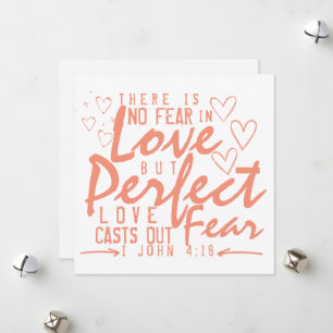 Valentinstag Bibelvers: 1. Johannes 4:18 Feiertagskarte