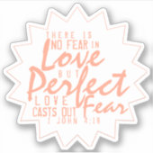 Valentinstag Bible Verse: 1 John 4:18 Aufkleber (Vorderseite)