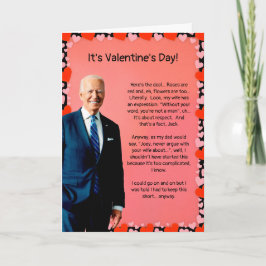 Valentinstag-Bidenkarte Feiertagskarte
