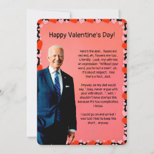 Valentinstag-Bidenkarte Feiertagskarte
