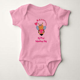 Valentinstag Biene und Herz (Baby's First) Baby Strampler