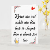 Valentinstag Bierausweis Karte (Gelbe Blume)