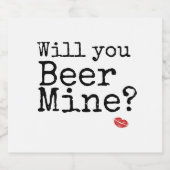 Valentinstag Bieretikett Bierflaschenetikett (Einzelnes Label)