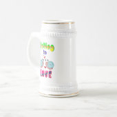 Valentinstag Bierglas (Vorderseite Links)