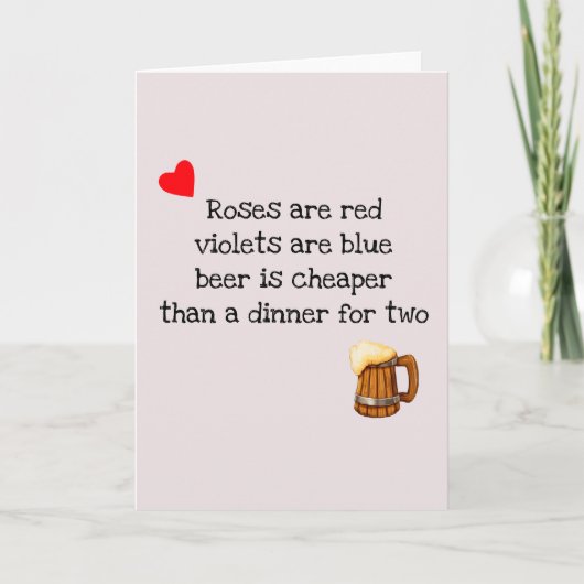 Valentinstag-Biersonne Karte (Vorderseite)