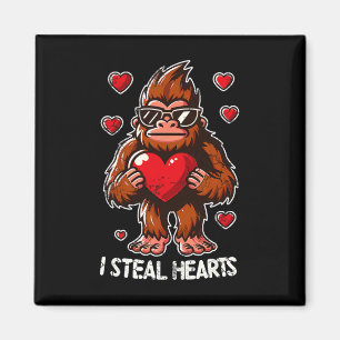 Valentinstag Big Foot Sasquatch Ich stehle Herzen  Magnet
