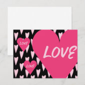Valentinstag Big Hearts Liebe Rosa Postkarte (Vorne/Hinten)