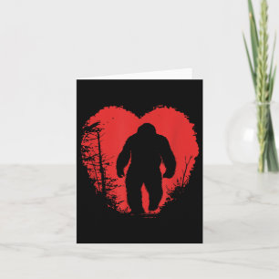 Valentinstag Bigfoot Girl Liebe Sasquat Karte