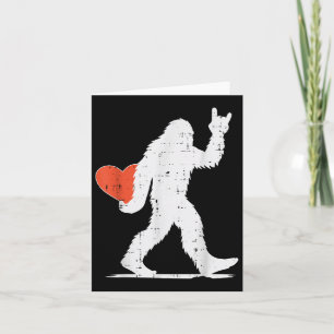Valentinstag Bigfoot Rock Heart Sasquatch Frauen Karte